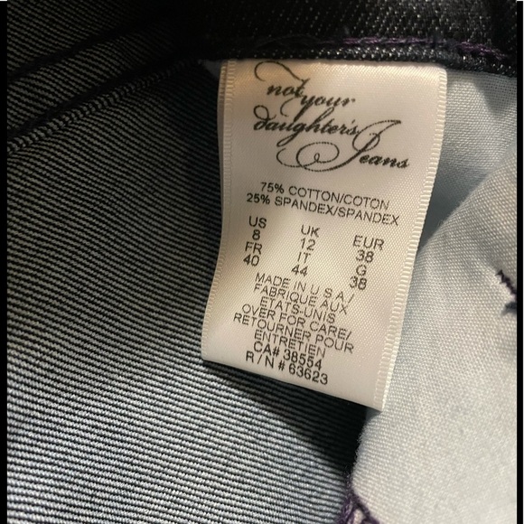 NYDJ Dark Wash Women’s Straight Leg Jeans Size 8 Classic Fit Weekend Date Night - Picture 7 of 7